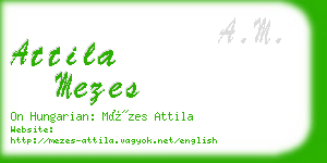 attila mezes business card